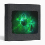 Green and Aqua Blue Circles 1 Vinyl Binders