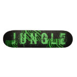 Green and black abstract jungle pattern. skate board deck