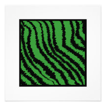 Green and black abstract stripes pattern. personalized invite