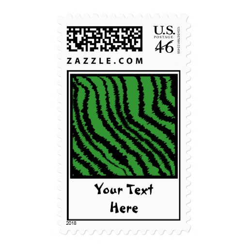 Green and black abstract stripes pattern. postage stamps