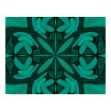 GREEN AND BLACK CROSS PRINT