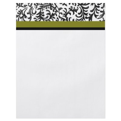 Green and Black Floral Pattern Personalized Flyer