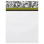 Green and Black Floral Pattern Personalized Flyer