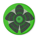 green and black flower magnets