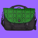 Green and Black Graphic Design Commuter Laptop Bag commuterbag