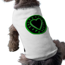 Green and black Heart -1- pet clothing