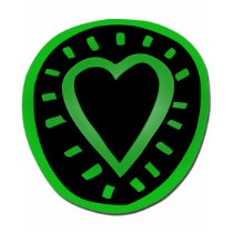 Green and black Heart -2- t-shirts