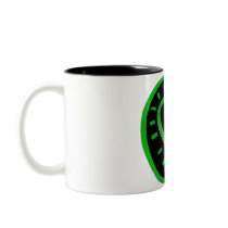 Green and black Heart mugs