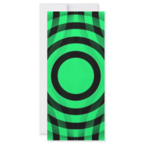 green_and_black_interlocking_concentric_circles customized rack card