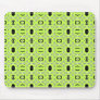 Green and Black Modern Artsy Abstract Mousepad