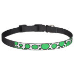 Green and Black Polka Dots Dog Collar