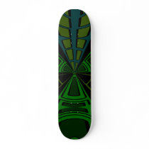 Green and black rectangle design skateboard decks