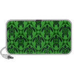 Green and Black Sea Turtle Pattern Laptop Speaker