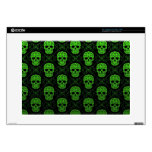 Green and Black Sugar Skull Pattern Skin For Laptop