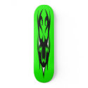 GREEN AND BLACK TRIBAL SKATEBOARD