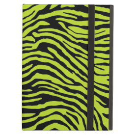 green and black zebra stripe powis ipad  case iPad cover