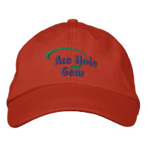 Green and Blue Ace Hole Gear Logo Embroidered Hat embroidered hats