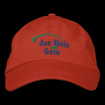 Green and Blue Ace Hole Gear Logo Embroidered Hat embroidered hats