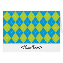 Green and Blue Argyle Pattern Cards