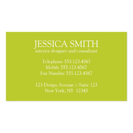 Green and Blue Birds Business Cards (back side)