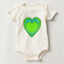 Green And Blue Candy Gel Heart Organic T Shirts