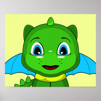 chibi dragon traits character posters prints