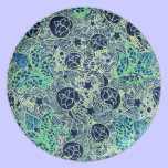 Green and blue floral design for your plate plates