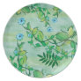 Green and Blue Floral plate