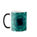 Green and Blue Fractal Mug by Rb_barnes2 Green and Blue Fractal Mug