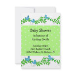 Green and Blue Nature Baby Shower Invitation