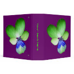 Green and Blue Pansy Custom Binder