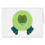 Green and Blue Pom Pom Pal Card