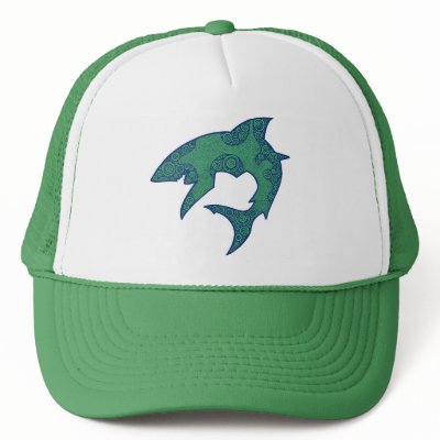 blue shark hat