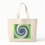 Green and Blue Spiral Fractal Bags