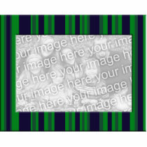 green and blue striped photo frame photo sculptures
