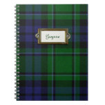 Green and Blue Tartan Plaid Notebook notebooks