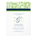 Green and Blue Wedding Invitation