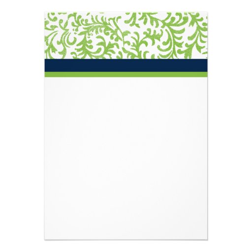 Green and Blue Wedding Invitation
