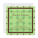 Green And Brown Baby Shower Invitation