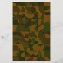 Green and Brown Camo, Abstract Pattern. Custom Flyer