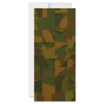 Green and Brown Camo, Abstract Pattern. Rack Card