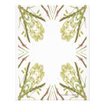 Green and brown corner kaleidoscope flowers custom announcements