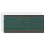 Green And Brown Heart Damask Rack Card Template
