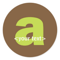 Green and Brown Monogram - Letter A stickers by fantasian_angel Green and Brown Monogram - Letter A stickers