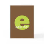 Green and Brown Monogram - Letter E Greeting Cards