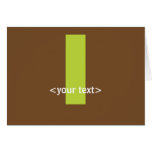 Green and Brown Monogram - Letter L Greeting Card