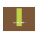 Green and Brown Monogram - Letter L Postcard