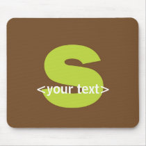 Green and Brown Monogram - Letter S mousepads by fantasian_angel Green and Brown Monogram - Letter S mousepads