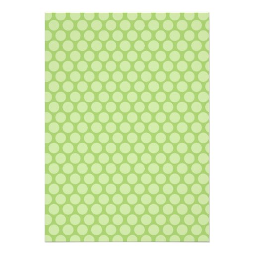 Green and Brown Polka Dots Baby Shower Invitations
