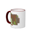 Green and Brown Textured Elephant Mug by Great_Elefante Green and Brown Textured Elephant Mug